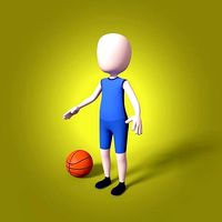 Cartoon Basketball Player - Stickman