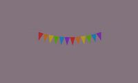Multi Color Pennant Banner