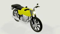 Motocycle low poly for games and scenes