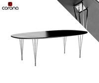 Super elliptical table by Fritz Hansen