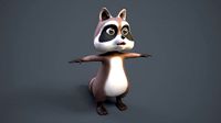 cartoon racoon