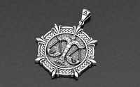 Libra Zodiac Horoscope pendant medalion jewelry | 3D