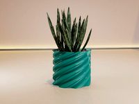 Twist pot flower plant 2 | 3D
