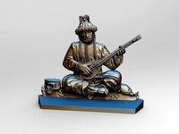 Polovtsian musician with cha skull | 3D