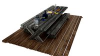 Tavern table and subjects