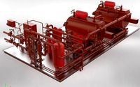 Industrial boiler room