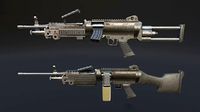 Lowpoly M249 Saw gun 3d Model