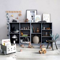 A large set of decor for a nursery in calm colors