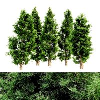 Eastern Red Cedar tree collection 5 trees in the scene