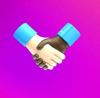 Hands shaking icon SUBD