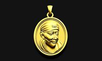 Saibaba small face pendant | 3D