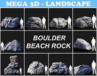 Gray Boulder Beach Rock Collection 210110
