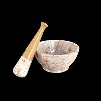 Apothecary Mortar and Pestle orange marble