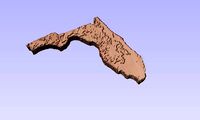 Florida Topographical Map for CNC cutting | 3D
