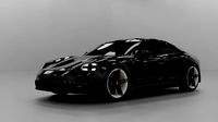 Porshe Taycan Colored Texture 3D blend fbx dae obj ply Model