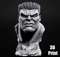 Stl Red Hulk Bust | 3D