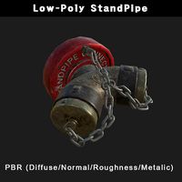 3D Game Environment asset StandPipe