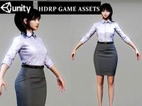 Business woman in a working Suit  Game Assests
