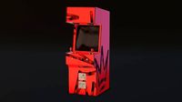 3D Retro Arcade Machine Low Poly PBR