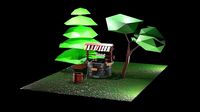 Wel - Low poly with trees environment