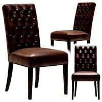 Restoration Hardware Bennett Parsons Leather Side Chair