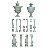 Balusters and urn