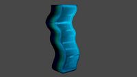 blue glass  vase