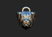 flat back rottweiler head pendant model | 3D