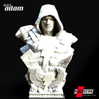 B3DSERK DC comics Black Adam Dwayne Johnson 3d Bust | 3D