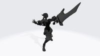 RIVEN STATUE LEAGUE OF LEGENDS GAME CHARACTER  | 3D