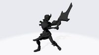 RIVEN STATUE LEAGUE OF LEGENDS GAME CHARACTER  | 3D