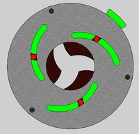 Rotating Iris mechanism-3 blades | 3D
