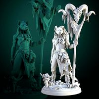 Meirsoa Gnoll Matriarch 32mm and 75mm pre-supported | 3D