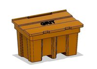 Model Railway Salt Grit Bin for Roadside or Car Park | 3D