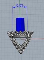 ciondolo triangolo pendant and earrings -CG41 | 3D