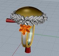 Bague oeil de tigre -CG38 | 3D