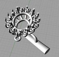 pandentif bast ovale -CG32 | 3D