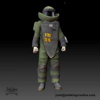 EOD Tech in bomb suit | 3D