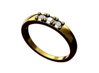 Bold Diamond Stacker Ring | 3D