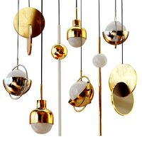 Collection of suspended chandeliers