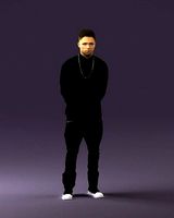 Man in black golden chain 0530 3D Print Ready | 3D