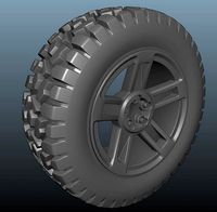 4x4 Wheel and 3 damage stages | 3D