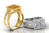 M1299009 Baguette ring | 3D