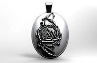 Valknut wolf pendant | 3D