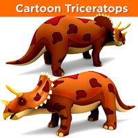 Cartoon  Triceratops Rigged  3D Model