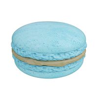 Blue macaroon with caramel cream