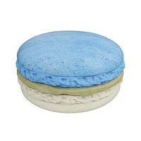 Blue and white macaroon with caramel cream