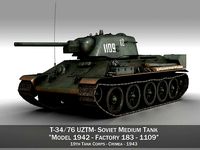 T-34-76 UZTM - Model 1942 - Soviet tank - 1109