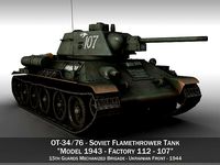 OT-34-76 - Soviet Flamethrower Tank - 107