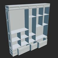 Cabinet and Bookself 3D Model